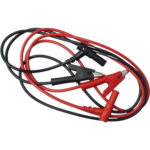 Image of FDXGYH 2pcs Multimeter Testing Probe L Type Banana Male Plug to Alligator Clip Test Cable Wires Meter Leads (Black + Red)