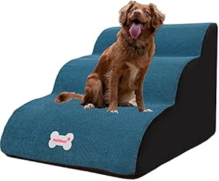 WGYTECH Dog Stairs Ladder 2-Steps Soft Comfortable Pet Stairs, Removable Washable Pet Ladder Hold Up 55kg, Small Dog Ramps for Sofa Bed