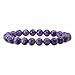 Natural Russian Charoite Gemstone 8mm Round Beads Stretch Bracelet 7" Unisex