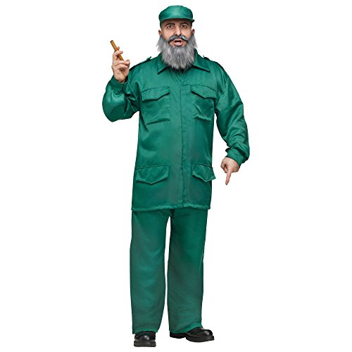 Disfraz De Dictador Comunista Cubano De Fidel Castro Para Adulto Color Verde