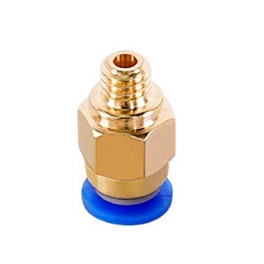 Pneumatic Quick Fitting 10pcs 3D Printers PTFE Tube Connectors, Pneumatic B0WDEN Coupler Fittings, PC4-M6 Quick Jointer for 3D Printer Accessory(Blue)