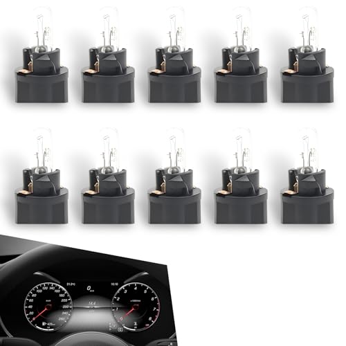 10 Lámparas de tablero T5 12V 1.2W halógenas blancas miniatura 1