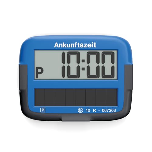 Needit Park Micro Solar elektronische Parkscheibe [NEUES Modell 2025] I unendlich Energie, Null Batteriewechsel | einzige Parkscheibe in Deutschland mit integriertem wiederaufladbarem Akku | blau