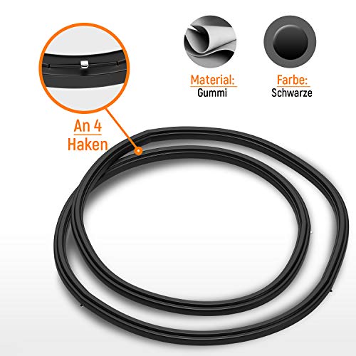 VIOKS Türdichtung Ersatz für Ariston C00081579 & Whirlpool 482000022703 - Indesit Creda Whirlpool Backofentürdichtung & Ofendichtung rundum 4 Haken
