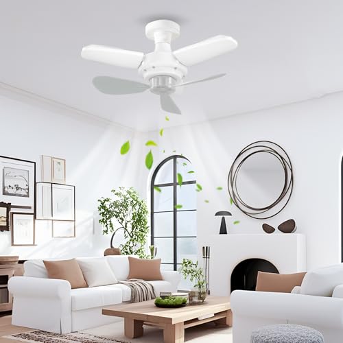 Ventilateur de plafond E27 avec LED pour chambre et cuisine - 3