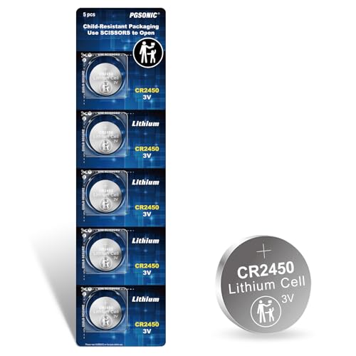 PGSONIC CR2450 3V Lithium Battery (5pcs)