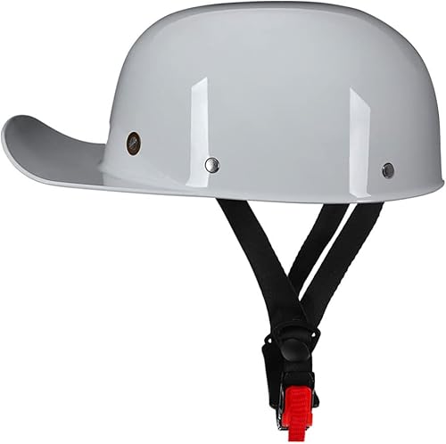 Miniatura 5 de Woljay Casco vintage retro abierto para motocicleta, gorra de béisbol, medios cascos para hombres y mujeres, para ciclomotor, jet, Street Cruiser