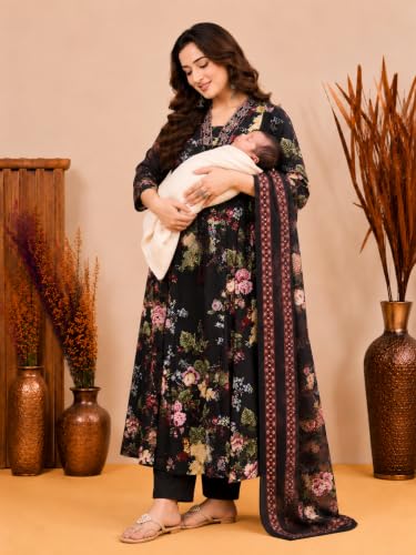 Image of Jikonet Women's Maternity Kurti for Feeding Zippers (VJK)