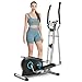 Dripex Crosstrainer für zuhause, Ultraleiser und Glatter Ellipsentrainer für zuhause mit 16-stufiger Widerstand, 6KG Internes Magnetisches Schwungrad, Pulssensor, LCD Monitor, Flaschenhalter (Cyan)