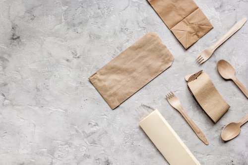 Perfect Stix - Brown Bag 4-100 4Lb Brown Paper Lunch Bags - Pack Of 100Ct #TOP2