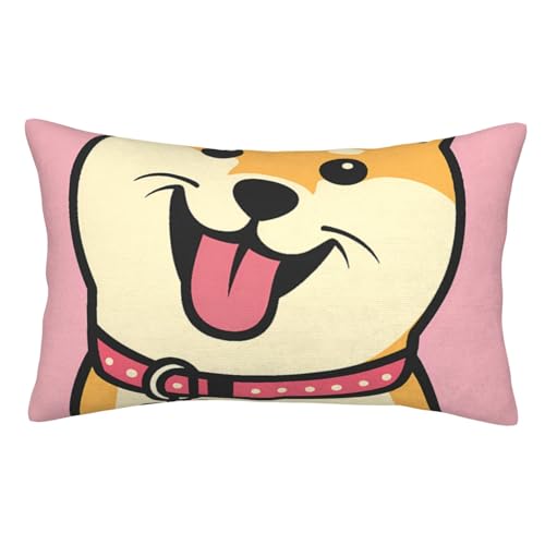 柴犬19 枕カバー 両面 乾きやすい 家庭用快適クッション 35 Cm X 50 Cm