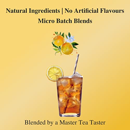 Image of Sancha Tea Boutique, Goan Iced Tea, 25 Pyramid Bags, Bergamot Flavoured Natural Iced Tea, Real Tea Leaves, Sugar-Free, Not Instant