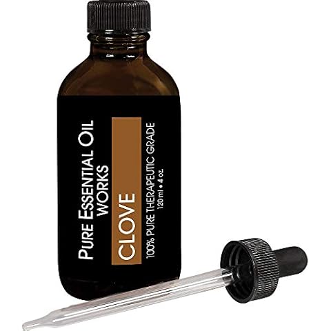 Pure Essential Oil Works Clove Oil, 100% Pure, Natural, Paraben-Free & Therapeutic Grade with Dropper Cap, 4 Oz Cover