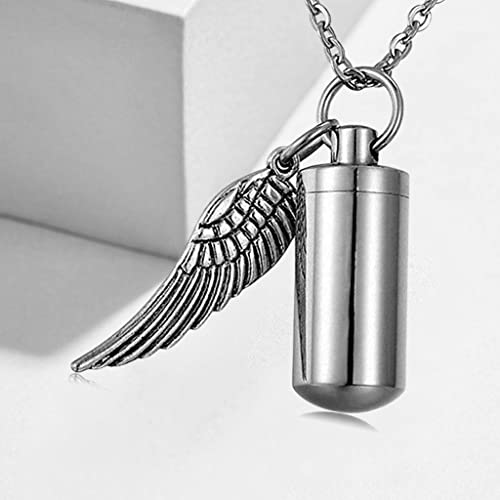 DYNWAVE Cilindro memorial colar de urna de cremação pingente de lembrança charme decorativo suporte