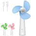 Produktbild Mystery Mini handlicher Ventilator, persönlicher tragbarer Ventilator und Desktop-Ventilator mit USB-Ladevorgang sind geeignet für Büro, Nachttisch, Schlafzimmer, Reisen (Blau)