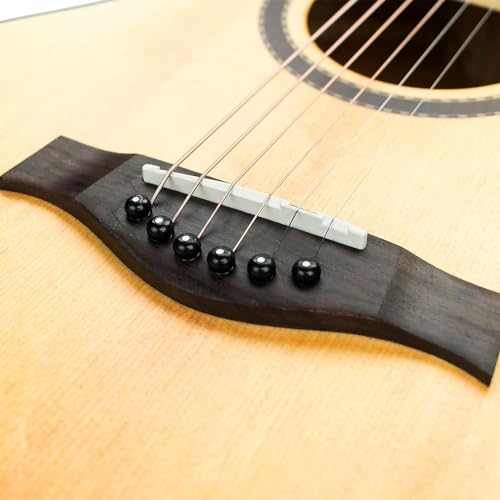Image of Vault EA40-CE 41 inch Premium Solid Spruce-Top Cutaway Electro Acoustic Guitar with Bajaao Gig-Bag, Polishing Cloth & E-Book
