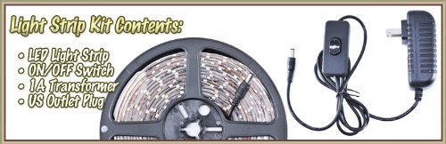 Biltek 6' Ft Cool White Backyard Deck Tool Bench On/Off Switch Led Strip Lighting Smd3528 Wall Plug New - Workbench Tool Box Roof Shed Truck Home Gym Lamp Waterproof 3528 Smd Flexible Diy 110V-220V #TOP4