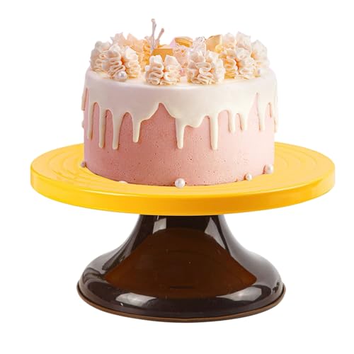 Genérico Mesa Giratoria Para Decorar Tartas | Base Giratoria De 25 Cm Para Postres Y Cupcakes - Base Para Decorar Y Servir En Mesas Infantiles Pastelerias Cocinas,Cocina Hogar Pastelería Bodas Cumple
