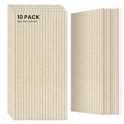 10 Pack Large Acoustic Panels, 47.2 x 23.6 x 0.35 Inch Sound Proof Foam Panels for Walls?Premium Noise Dampening Panels,Sound Panels for Media Room, Office and Studio,Camel