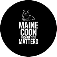 Vista 3 de Maine Coon Because Size Matter PopSockets PopGrip intercambiable