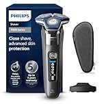 PHILIPS Shaver Series 7000 – Elektrischer Nass- und Trockenrasierer für Herren mit aufklappbarem Trimmer, Ladestation & Reiseetui (Modell S7887/35)
