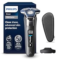 Philips Shaver Series 7000 - Wet & Dry Mens Electric Shaver with SkinIQ Technology, Pop-up Trimmer, Charging Stand, Travel Case and Cleaning Brush (Model S7887/35)