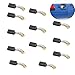 Zaky 12 Pcs Balais De Charbon Pour Réparation De Pièces De Rechange De Moteurs Électriques 13mm / 15mm x 8mm x 5mm (13mm x 8mm x 5mm)