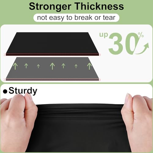 Image of misaya 4 Packs Disposable Plastic Table Cloth, 84 inch Round Waterproof Tablecloth, Leakproof & Sturdy Decorative Table Covers for Picnic, Party, Outdoor and Back to School, Black