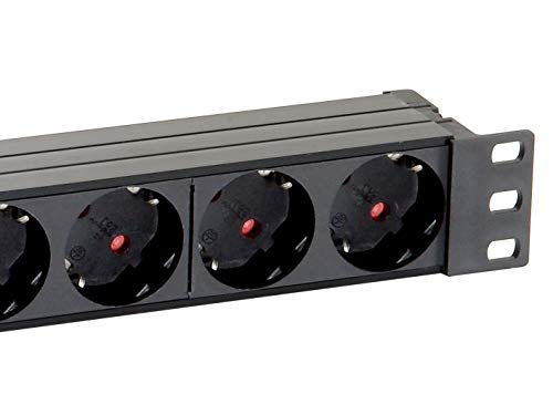 Regleta de 19" Equip con 9 enchufes y cable de 1.8 metros para rack de telecomunicaciones 4