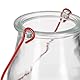Relaxdays Windlicht, 12er Set, Glas, mit Buntem Henkel, innen & außen, Teelichthalter, H x D: 10 x 8,5 cm, transparent, Eisen