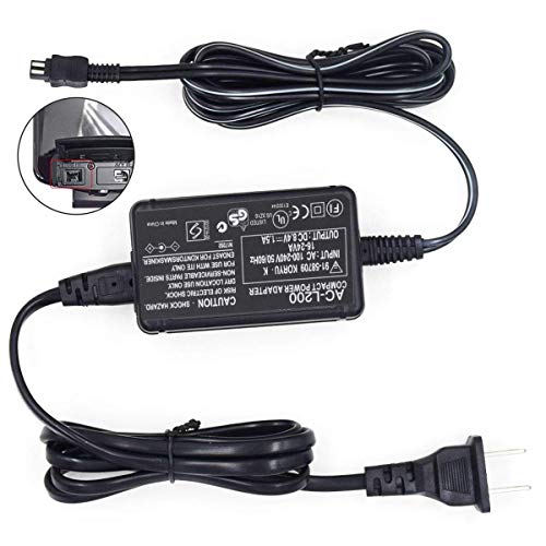 AC-L200 AC Power Adapter Charger for Sony Handycam DCR-SX40, DCR-SX41,DCR-SX44,DCR- SX45,DCR-SX60,DCR-SX63,DCR-SX65,SX83,SX85,DCR-SR42,DCR-SR45,DCR-SR46,DCR-SR47,DCR-SR68