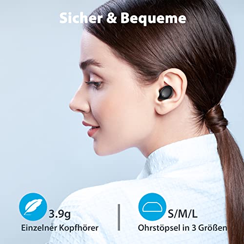 Bluetooth Kopfhörer In Ear Ohrhörer Kabellose 40Std. Spielzeit mit Mikrofon Headset, Kabelloses Aufladen & IPX7… - Image 7