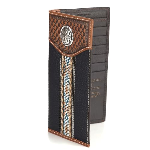 Image of ARIAT Western Wallet Mens Rodeo Southwest Woven Brown Rowdy A35540282