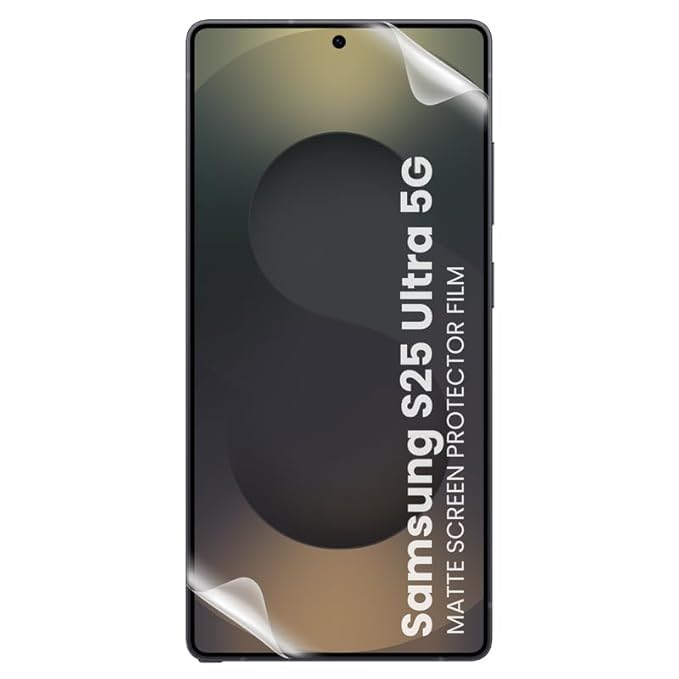 Image of Blacksheep High Sensitivity Hydrogel Screen Protector Compatible with Samsung Galaxy S25 Ultra 5G Matte Transparent Soft TPU Protective Film [Fingerprint Unlock Compatible] [Clear HD]