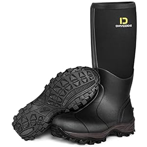 DRYCODE Muck Rubber Boots for Men and Women, Waterproof Rain Boots with Steel Shank, 6mm Neoprene Durable Outdoor Boots…