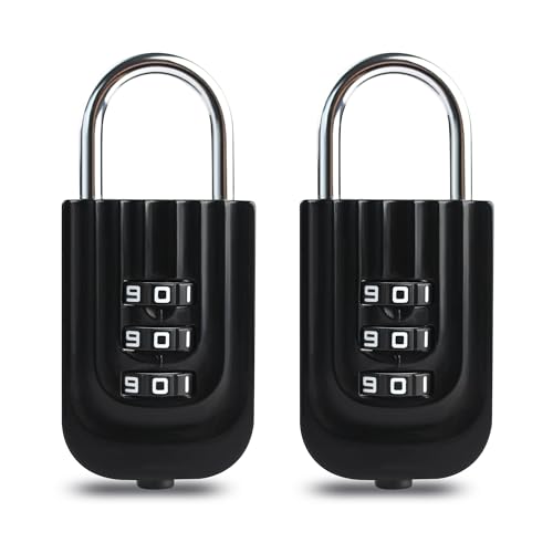 UP Security Combination Lock for Locker, Gym Locker Lock with Code, Small Padlock Combination, Combo Padlock for Travel Luggage, Suitcase Zipper, Cabinet, Gun Case, Tool Box, Gate Fence Latch, 2-Pack