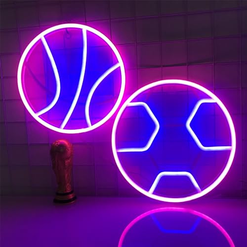 Calcio E Basketball Modellazione LED Rosa Neon, Regali Del Fan, Logo Club, Decorazione Della Finestra Del Negozio di Articoli Sportivi, Sicurezza E Basso Consumo