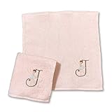 シンジカトウ イニシャルルルベ タオルハンカチ ピンク (J)