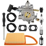HUSWELL BR700 BR600 Carburetor Kit for Stihl BR550 BR500 BR 600 Backpack Blower Parts BR 700 BR 500 Tune Up Kit with Fuel Line Kit Spark Plug Replace 4282 120 0607