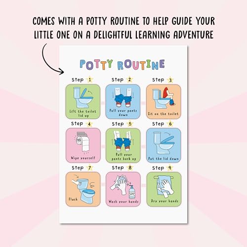 Image of Potty Training Rewards for Toddlers Girl x 10 pcs - Mermaids Underwater - Potty Training Sticker Chart for Girls - Routine Calendar - Train to Poop - Toddler Schedule Chart - by Central 23