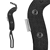 SPIDER HOLSTER - SpiderPro Camera Leather Hand Strap v2 with Optional Snap-On Wrist Strap – DSLR and Mirrorless Compatible (Black v3)