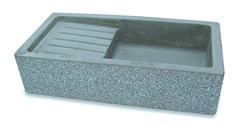 Acquaio da giardino etna cm80x40x20h bardiglio con...