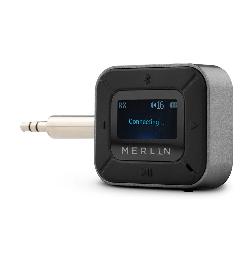 AirJack Dual Pro Bluetooth 5.3 Transmitter & Receiver - 2-in-1 Wireless Audio Adapter for Airplane, TV, and More