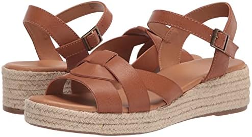 White Mountain Women's Dapper Size 9.5M Wedge Sandal, Tan/Burn/Smooth, 9.5 | Image 6
