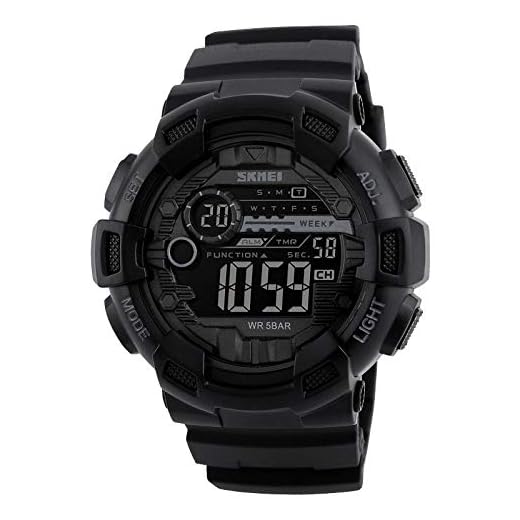 Relógio SKMI 1243, militar, preto
