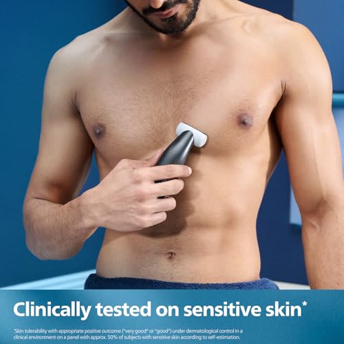 Image of Philips Body Trimmer for Men-Clinically Tested for Sensitive SkinI Patented Pearl Tip & Hypo allergenic foilI Skin Safe GroomingI Trim or Shave Basis Your StyleI ShowerproofI3 Year Warranty-BG3007 /01