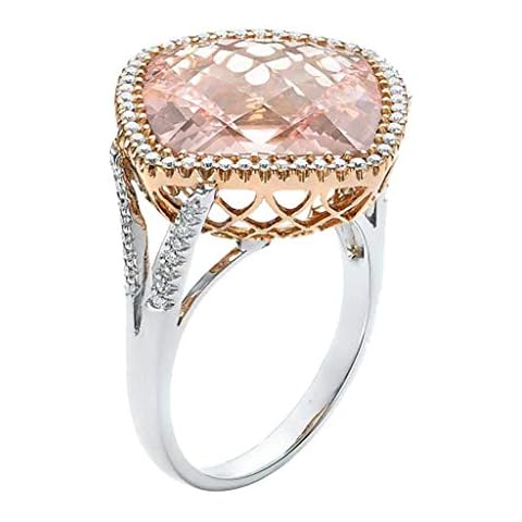 Yowablo Luxuriöser und eleganter -Rosa-Champagne-Hohlring-Damen-Schmuck Verete Ringe Cover