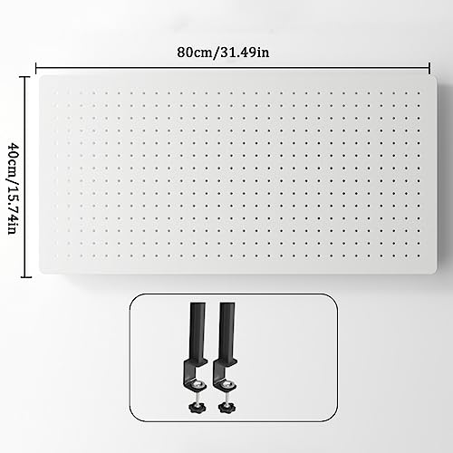 Présentoir grillagé blanc sur pied avec structure métallique mobile - 3