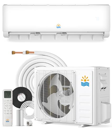 Image of Rellytech Mini Split Ac /Heating System, 11500 BTU Mini Split Air Conditioner Inverter with Heat Pump, 115V 17 SEER2 Energy Efficient Ac Units Up to 550 Sq.Ft, 24H Timer, Installation Kit