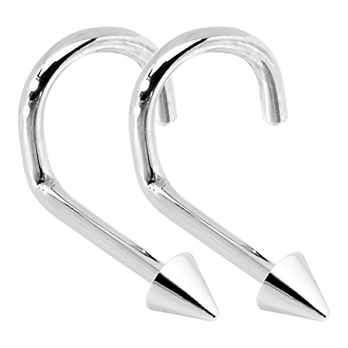 BodyJewelryOnline 18G Nose Screw Stud Surgical Steel Nose Rings Piercing